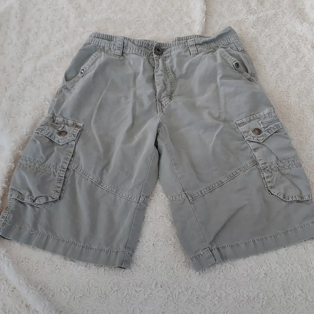 Old Skool Casual Cargo Shorts in Light Gray Young Men Sz 16 Everyday Casual